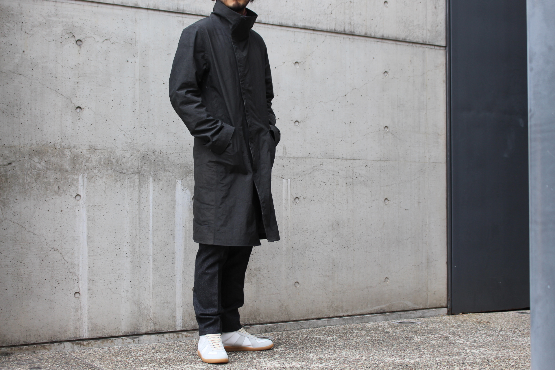 high neck coat origami sleeve / taichimurakami | ShelterII BLOG